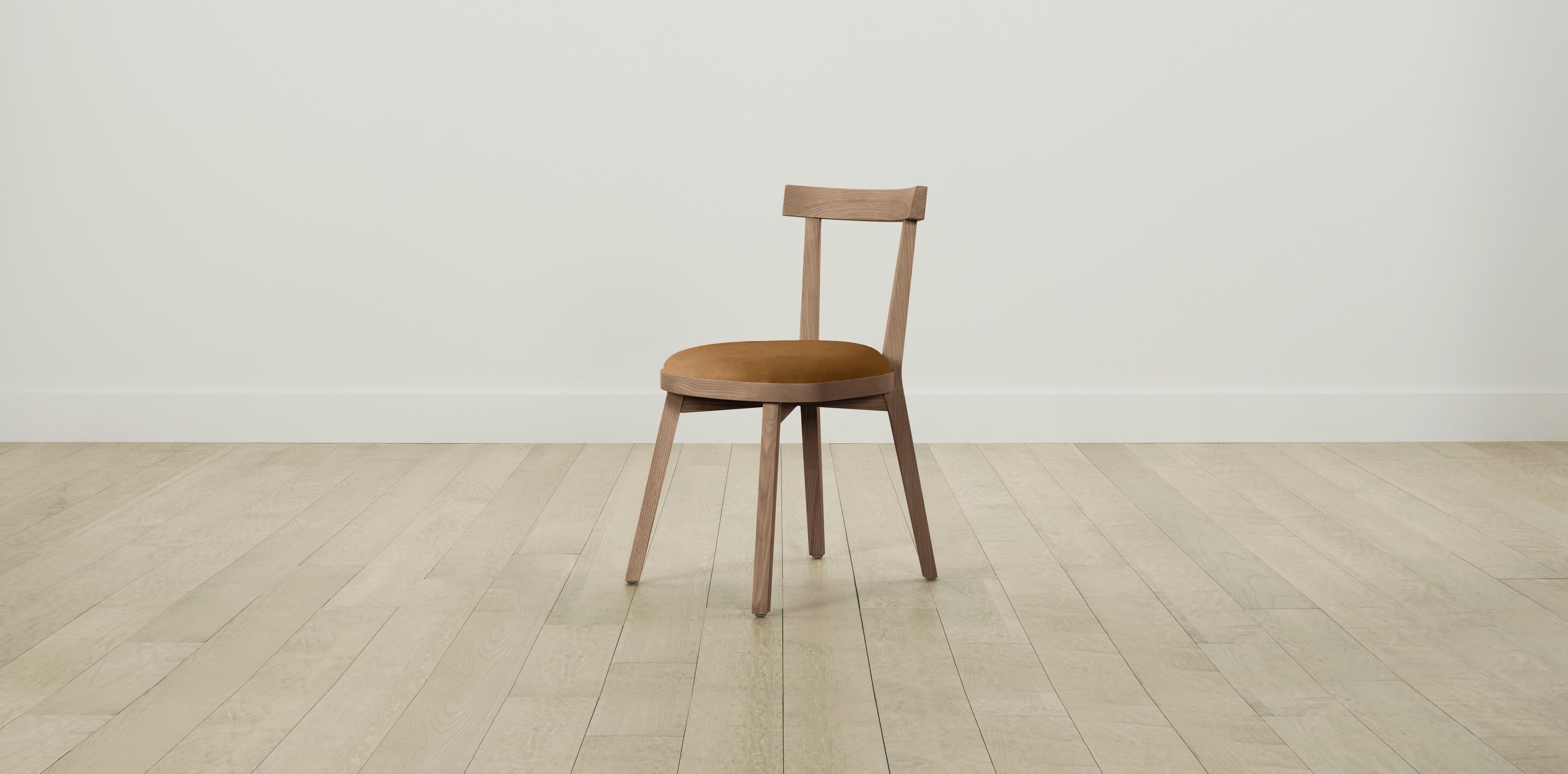 The Allen  - Nubuck Leather Saddle Dining Chair