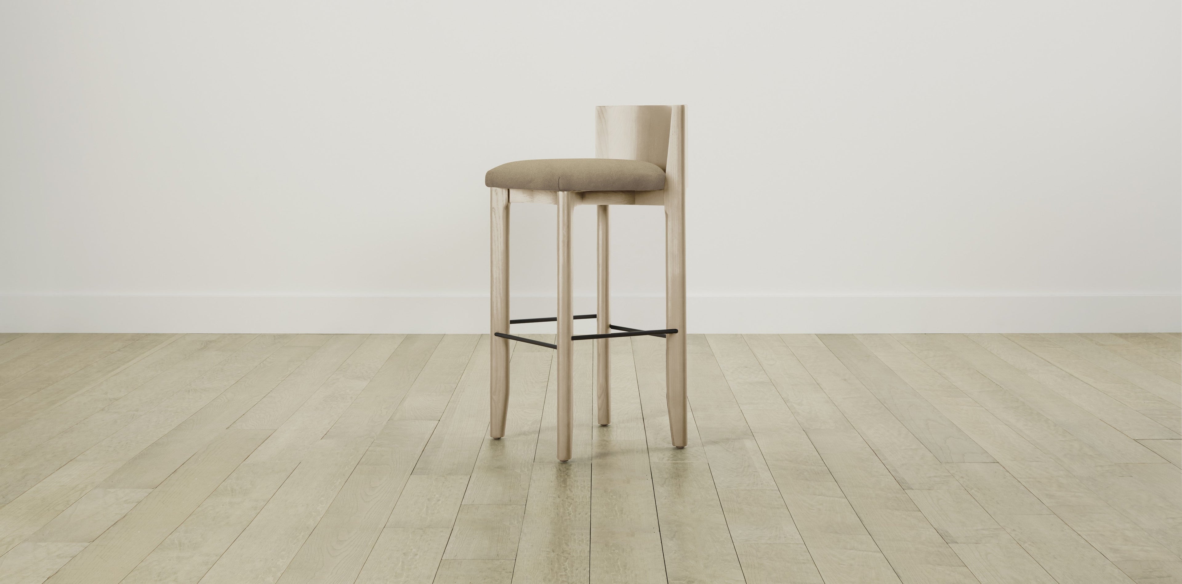 The Delancey with Brushed Nickel - Mohair Almond Bar and Counter Stool