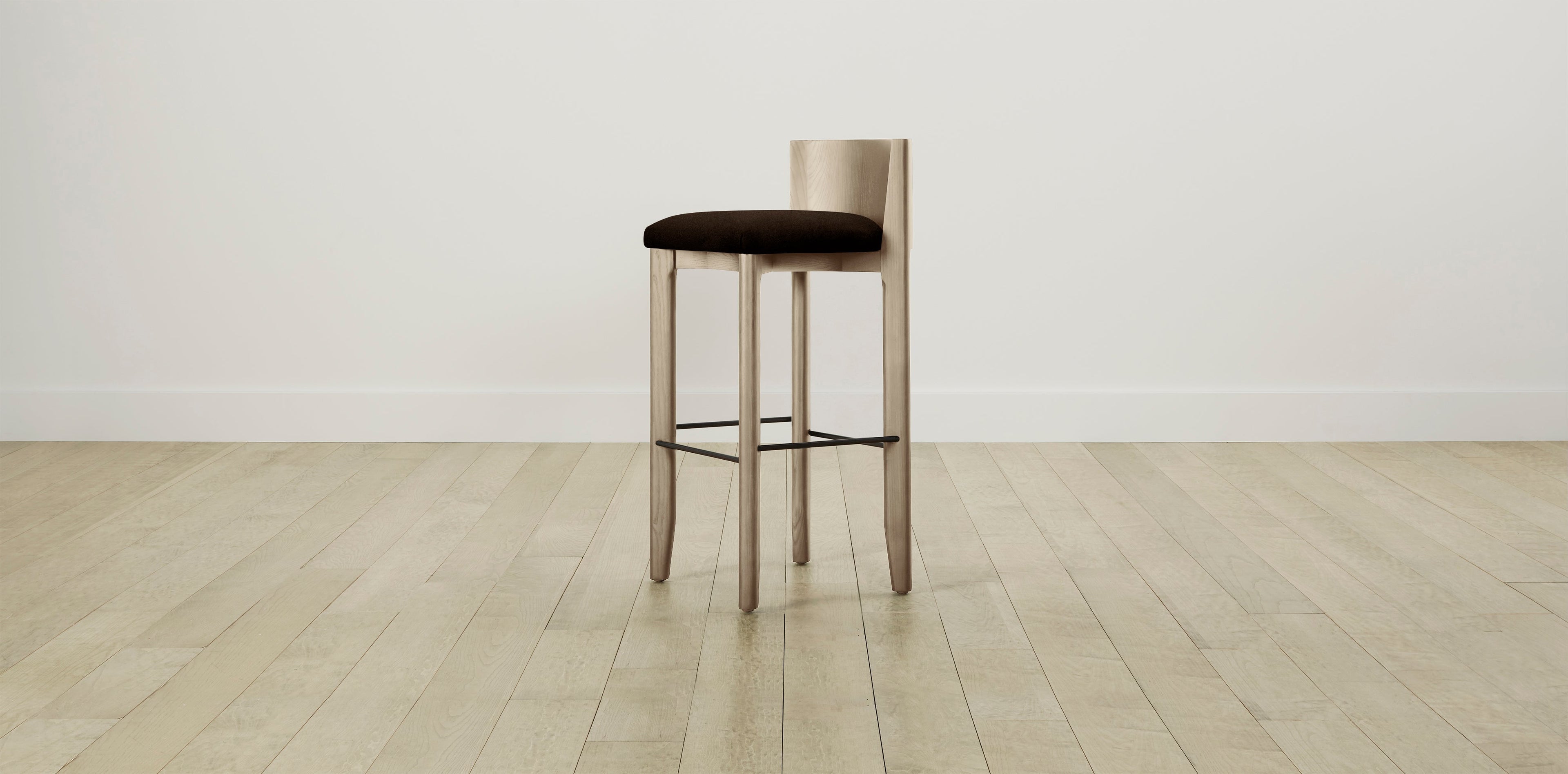 The Delancey with Brushed Nickel - Mohair Chocolate Bar and Counter Stool