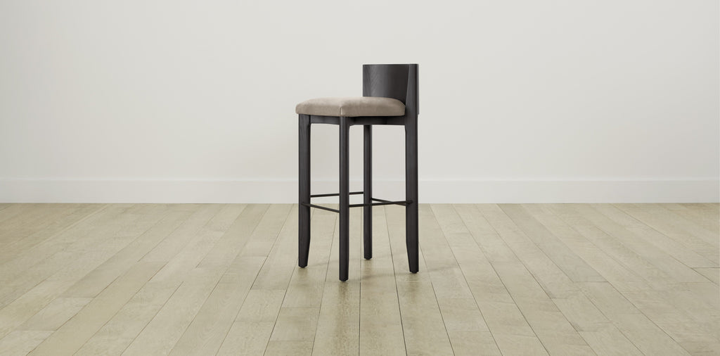 The Delancey with Brushed Nickel - Nubuck Leather Fawn Bar and Counter Stool