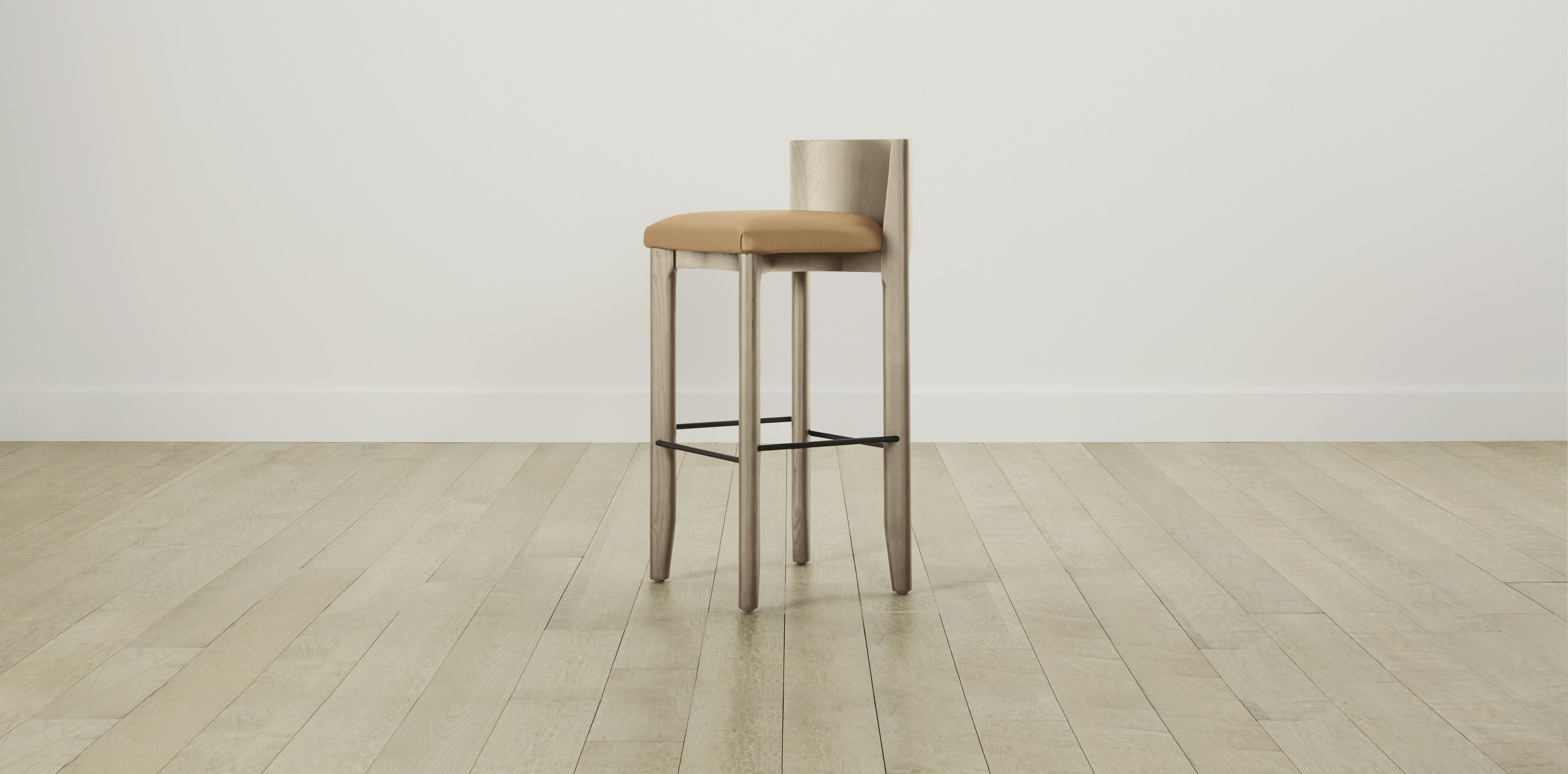 The Delancey with Onyx - Pebbled Leather Latte Bar and Counter Stool