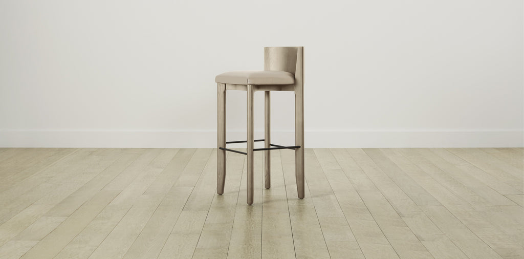 The Delancey with Onyx - Pebbled Leather Stone Bar and Counter Stool