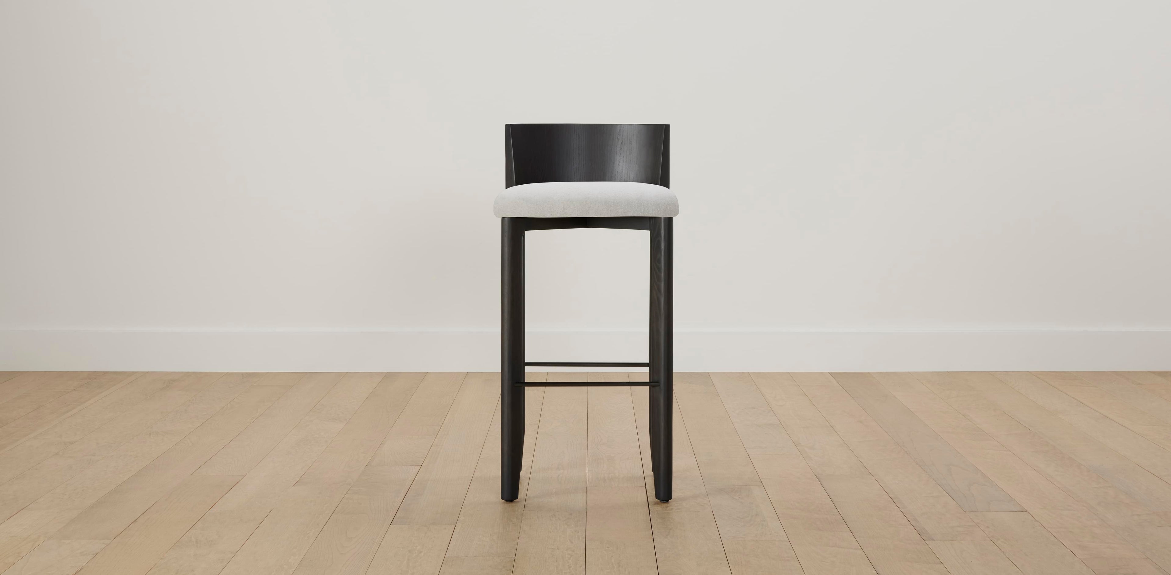 The Delancey with Onyx - Performance Bouclé Polar Bar and Counter Stool