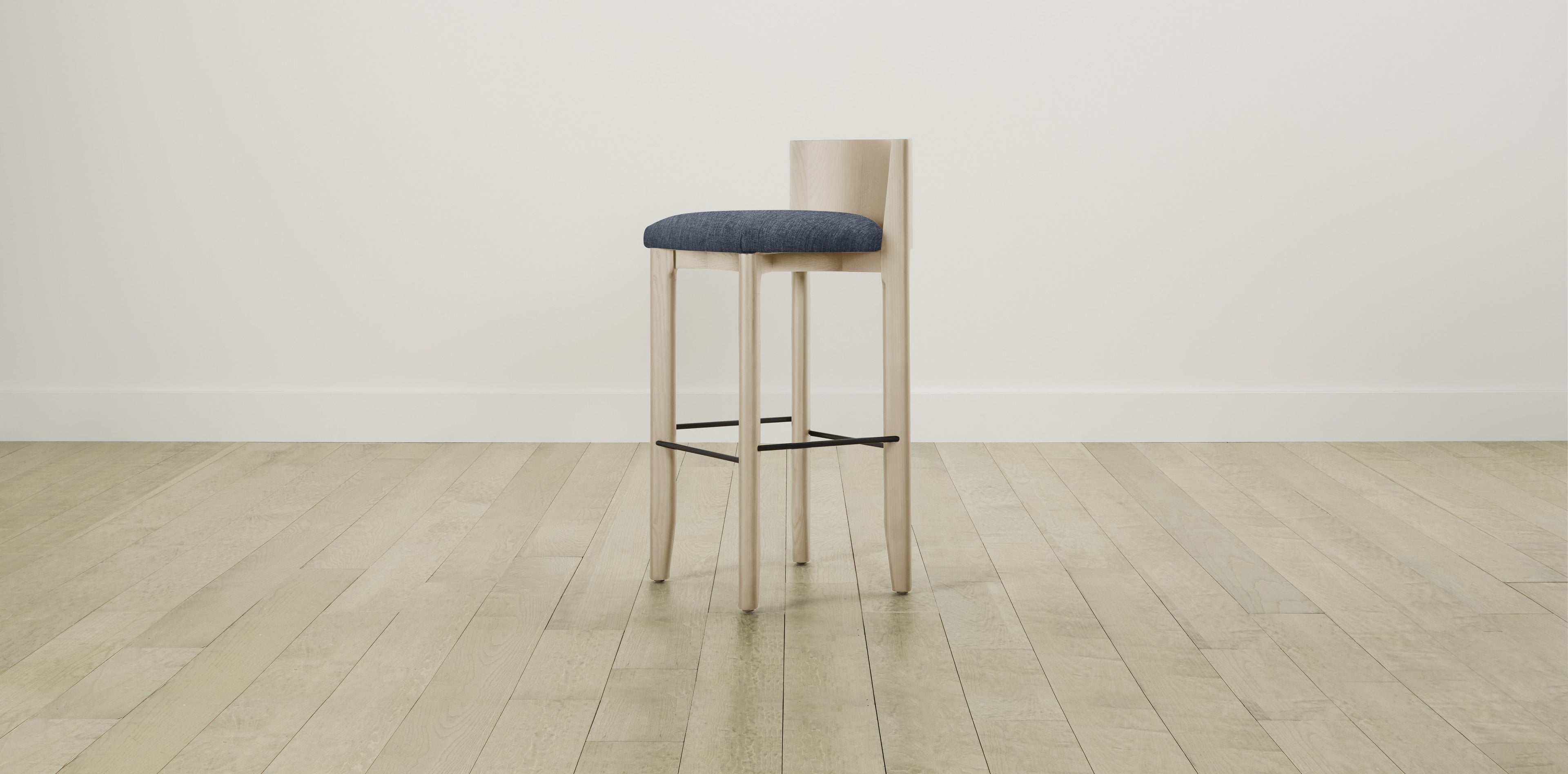 The Delancey with Onyx - Performance Tweed Denim Bar and Counter Stool