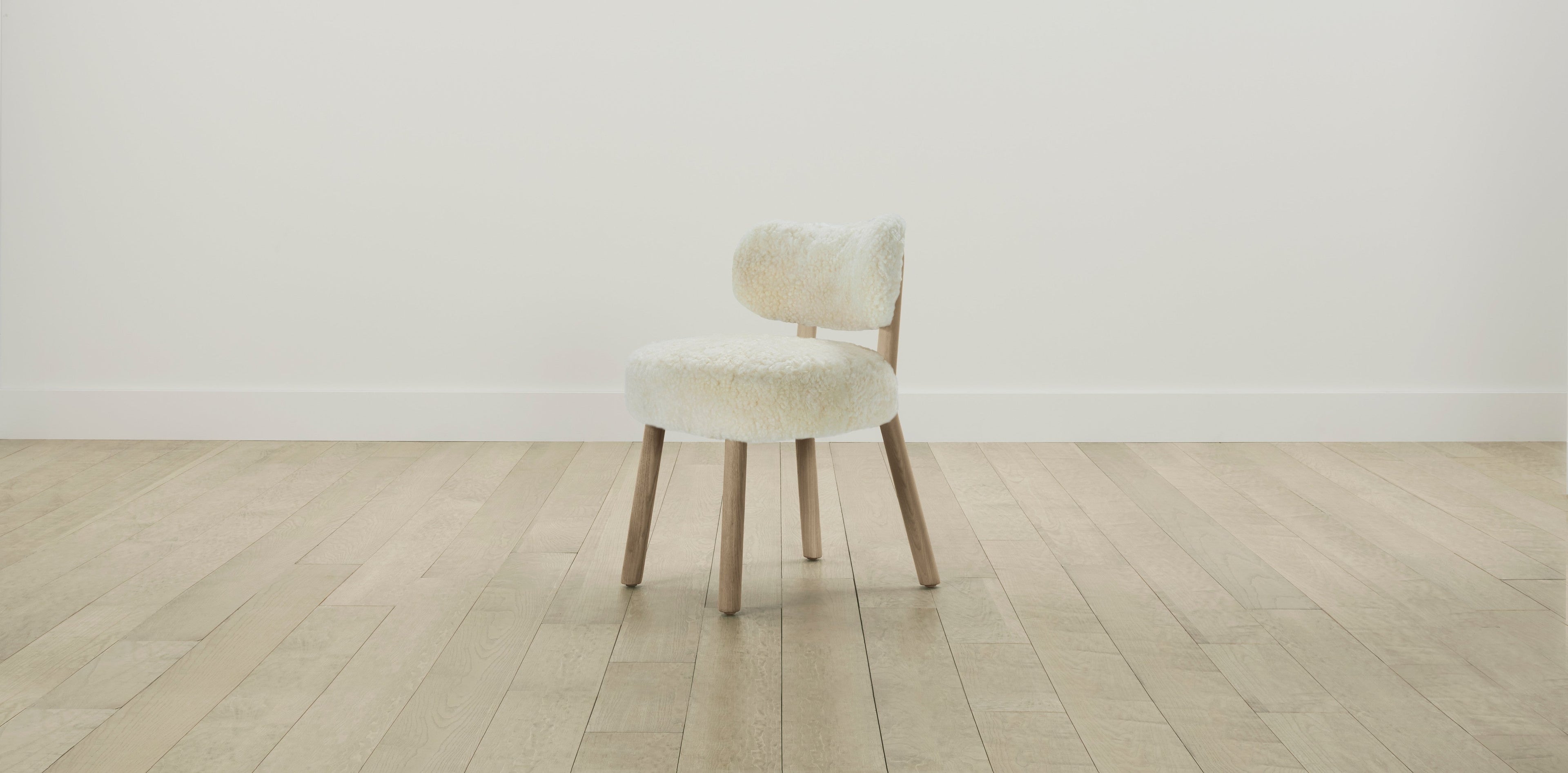 The Jane  - Shearling Ivory Dining Chair