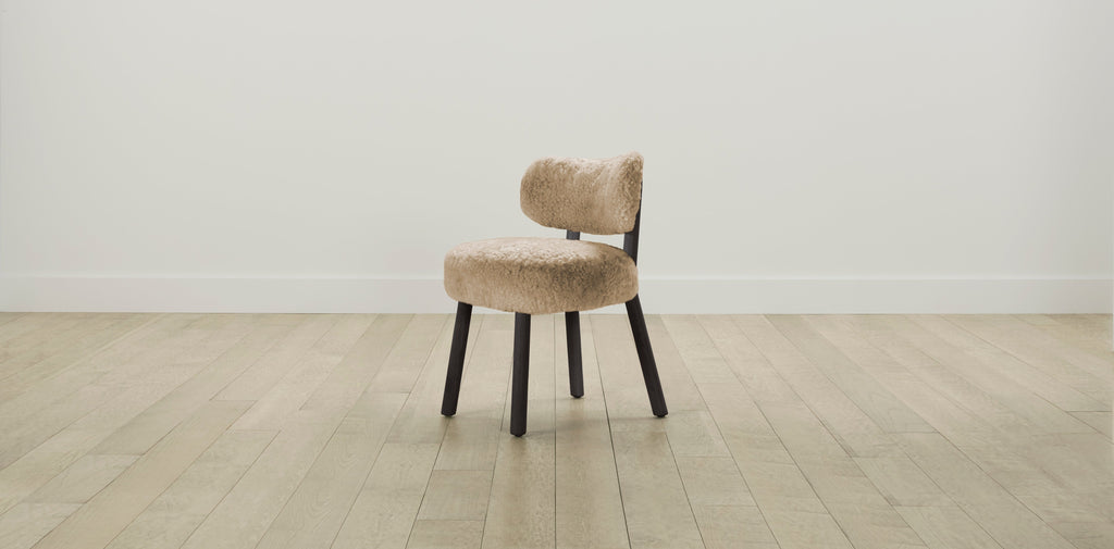 The Jane  - Shearling Toffee Dining Chair