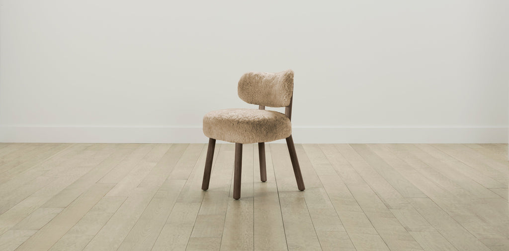 The Jane  - Shearling Toffee Dining Chair