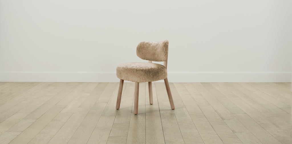 The Jane  - Shearling Toffee Dining Chair