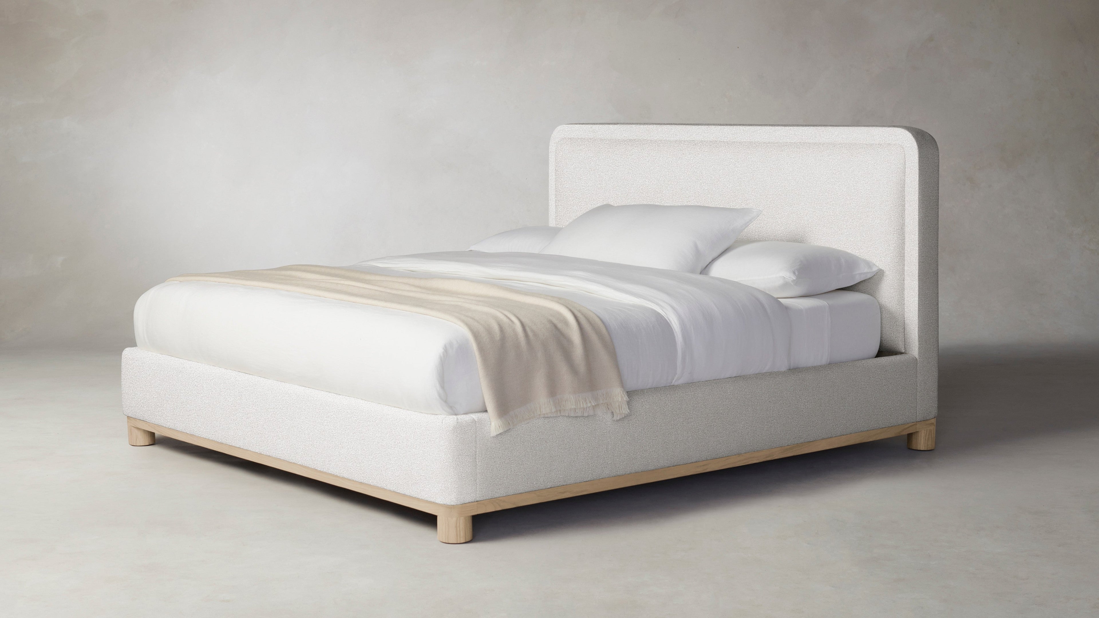 The Kent  - Performance Bouclé Polar Bed - 47" Headboard