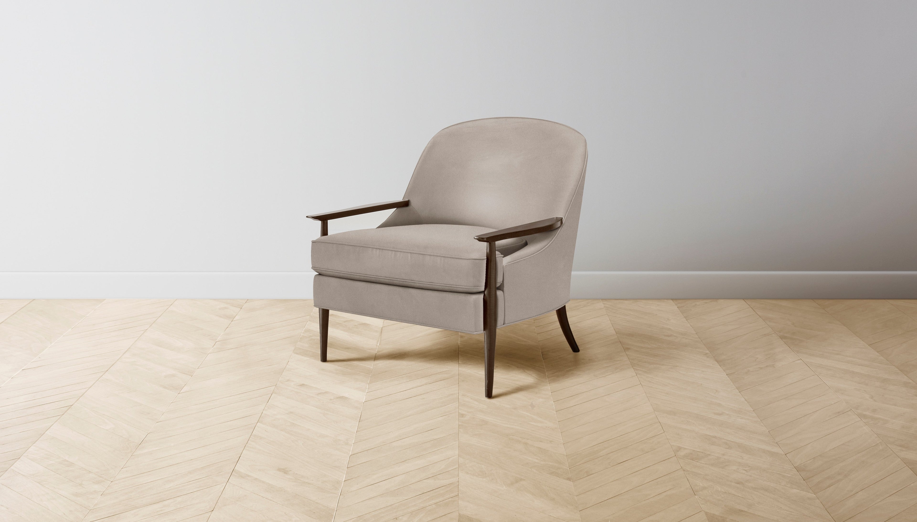 The Leroy  - Nubuck Leather Fawn Chair