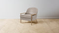 The Leroy  - Nubuck Leather Fawn Chair