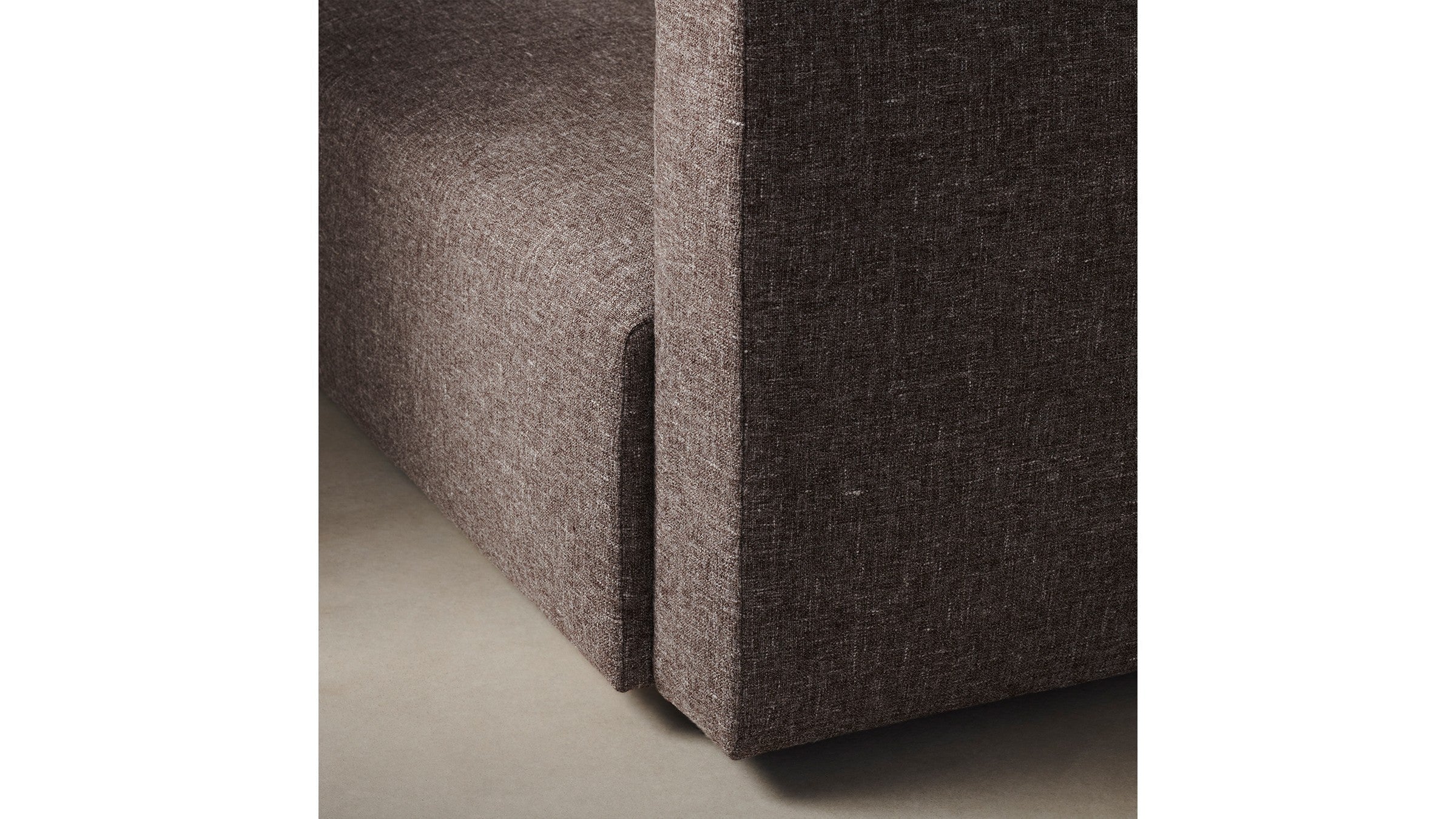 The Breuer  - Belgian Linen Carob Sofa