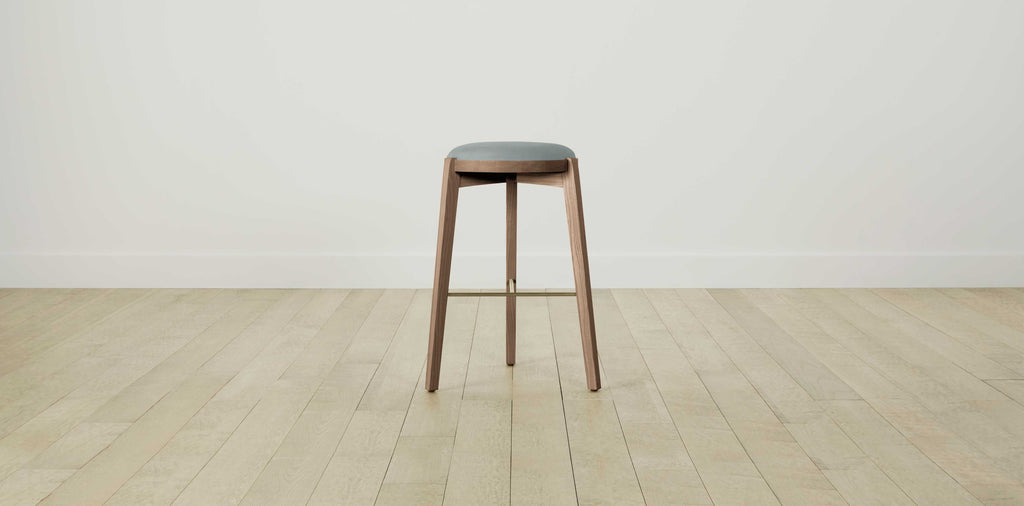 The Stanton with Brushed Nickel - Nubuck Leather Tide Bar and Counter Stool