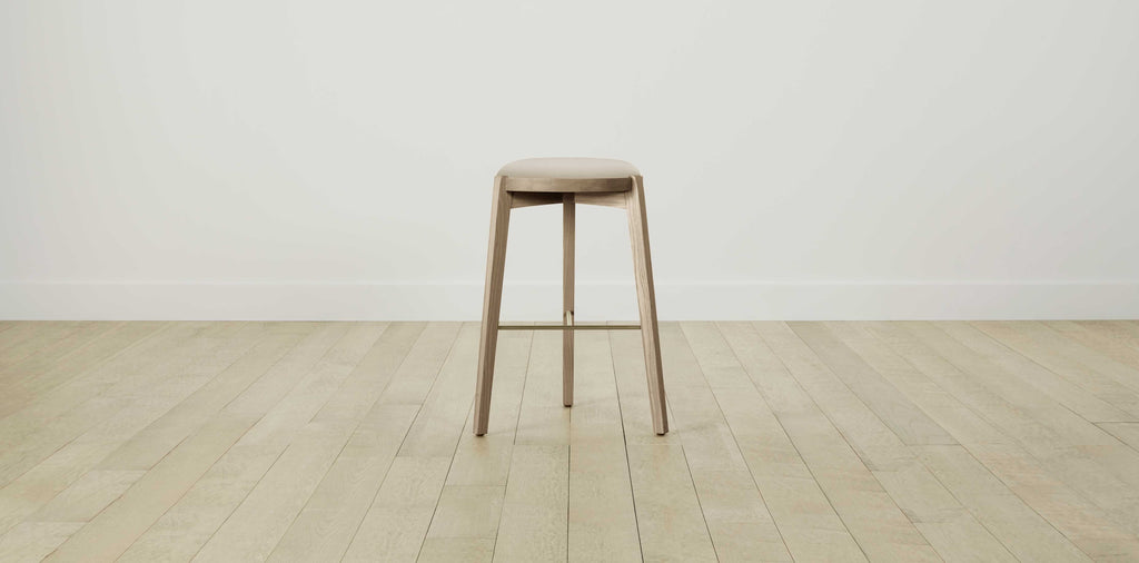 The Stanton with Brushed Nickel - Pebbled Leather Stone Bar and Counter Stool