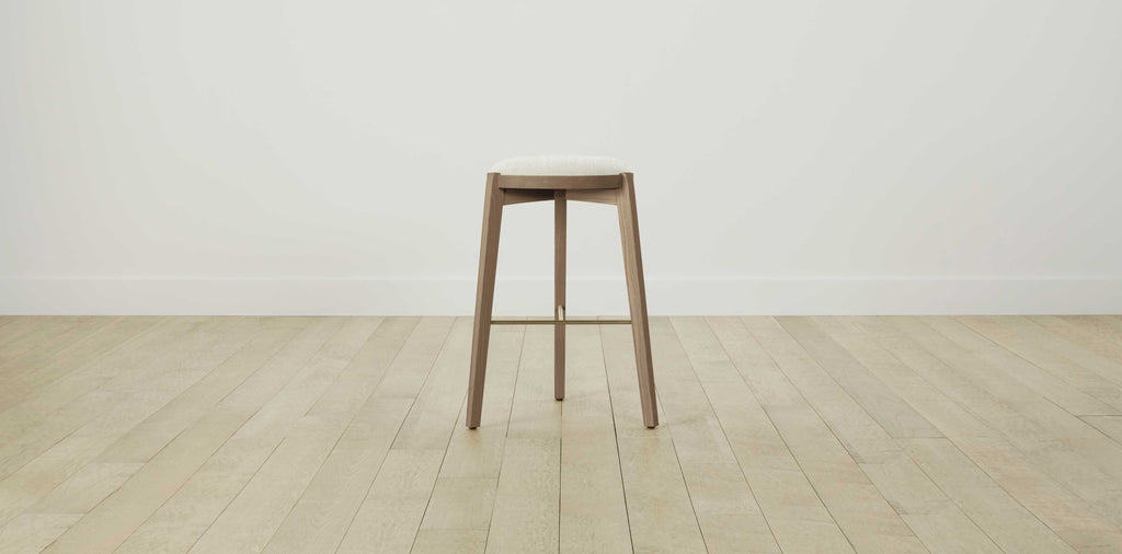The Stanton with Brushed Nickel - Performance Tweed Salt Bar and Counter Stool