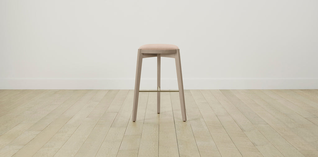 The Stanton with Onyx - Performance Velvet Dusty Rose Bar and Counter Stool